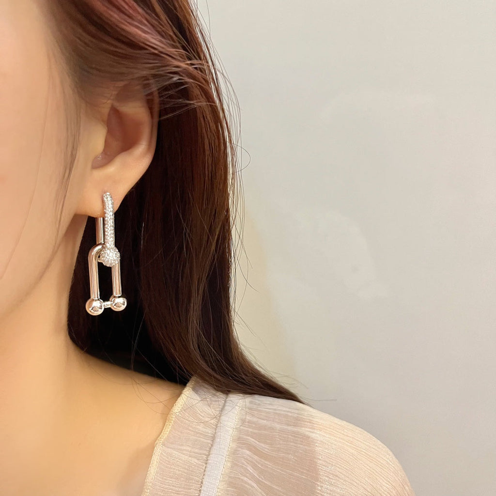 TIFFANY HARDWEAR DROP DIAMONDS EARRINGS