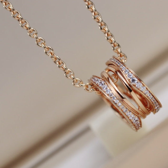 BVLGARI ZERO 1 PINK GOLD NECKLACE