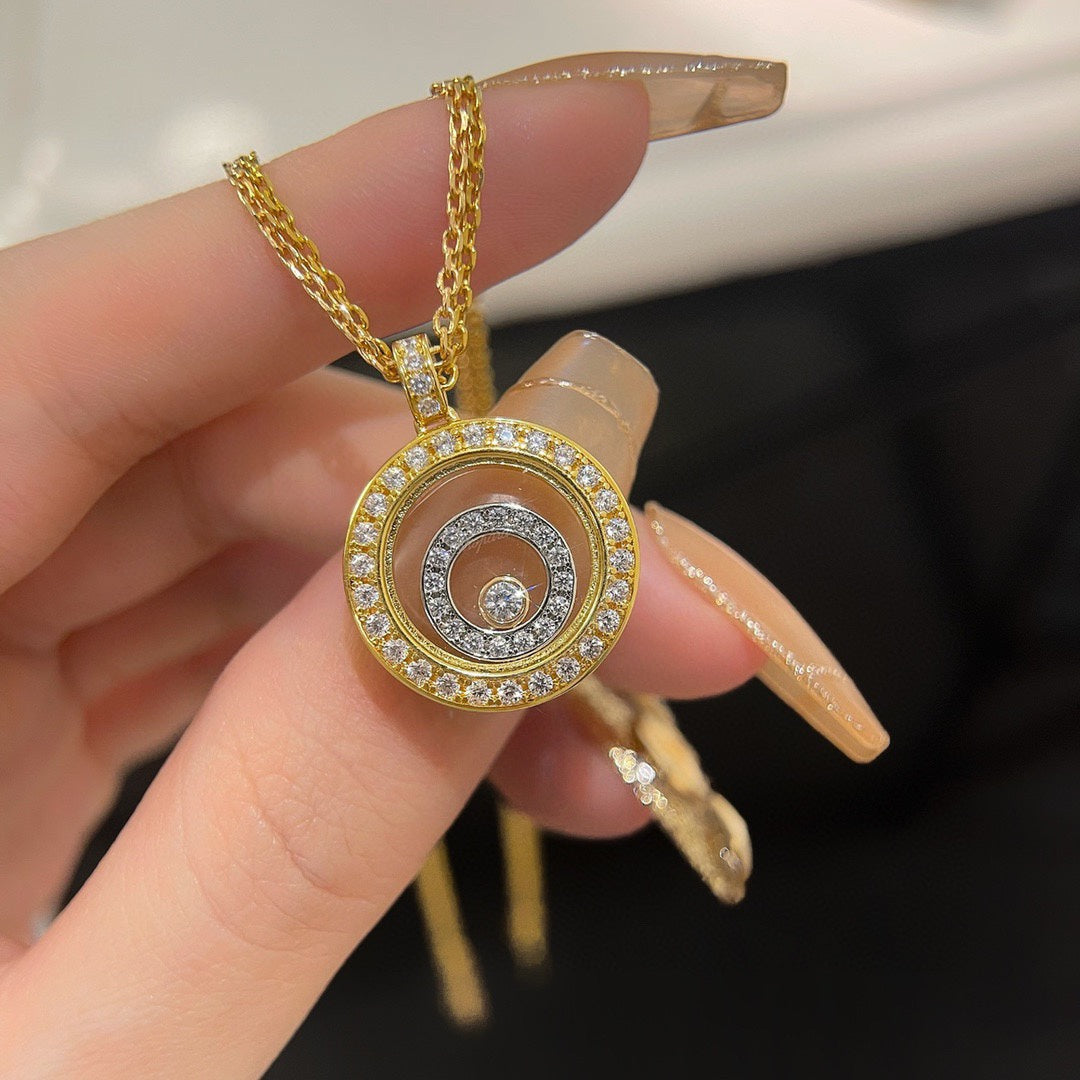 CHOPARD HAPPY HEART DIAMOND GOLD NECKLACE
