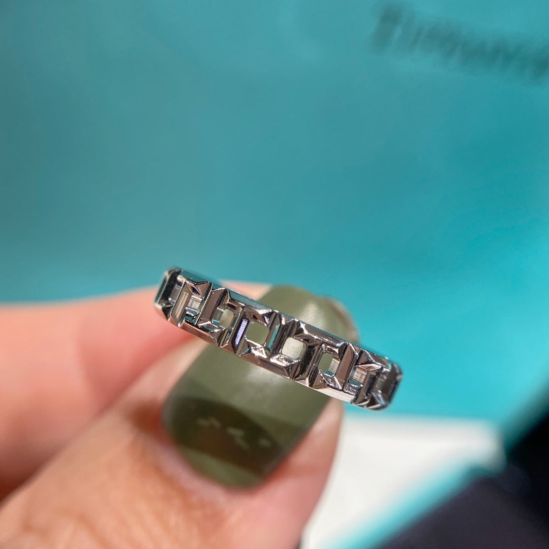 TIFFANY T TRUE 3.5MM SILVER RING