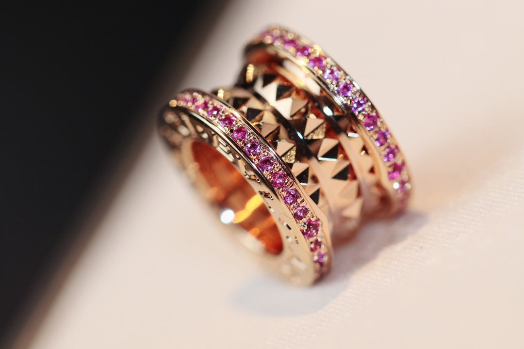 BVLGARI ZERO 1 ROCK PINK GOLD PINK DIAMOND NECKLACE
