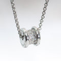 BVLGARI ZERO 1 SILVER DIAMOND NECKLACE