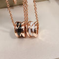 BVLGARI ZERO 1 FOUR BAND PINK GOLD CERAMIC