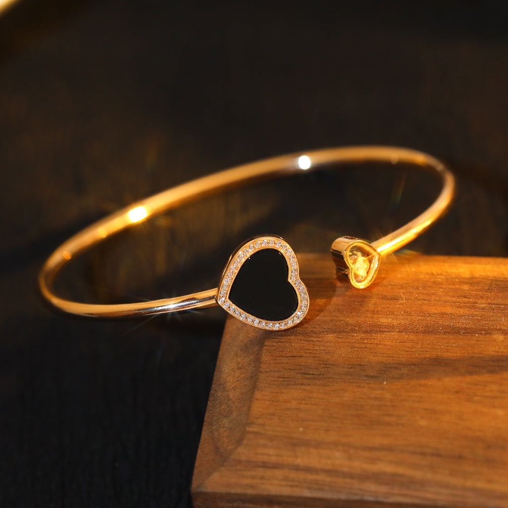 CHOPARD HAPPY HEART BRACELET PINK GOLD DIAMOND