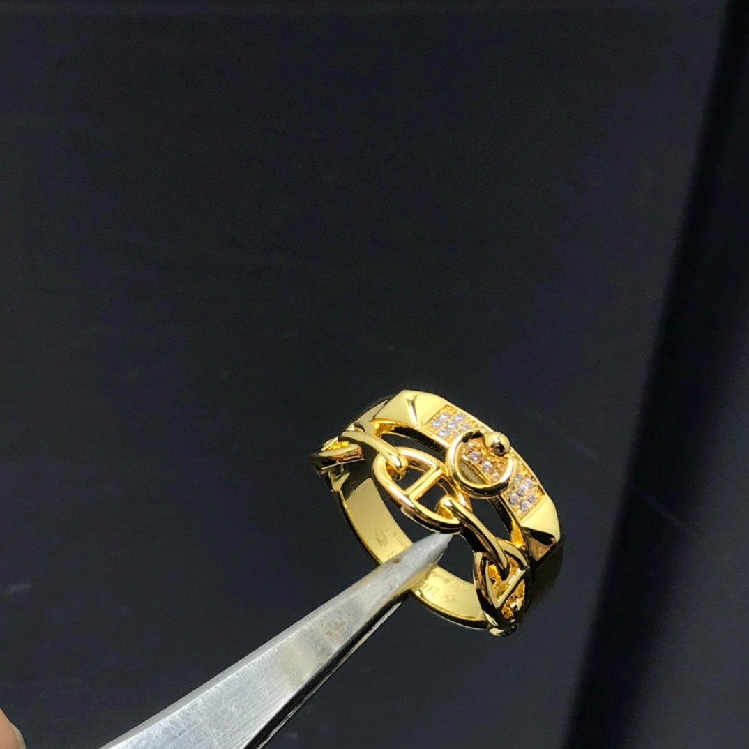 HERMES KELLY DIAMONDS RING