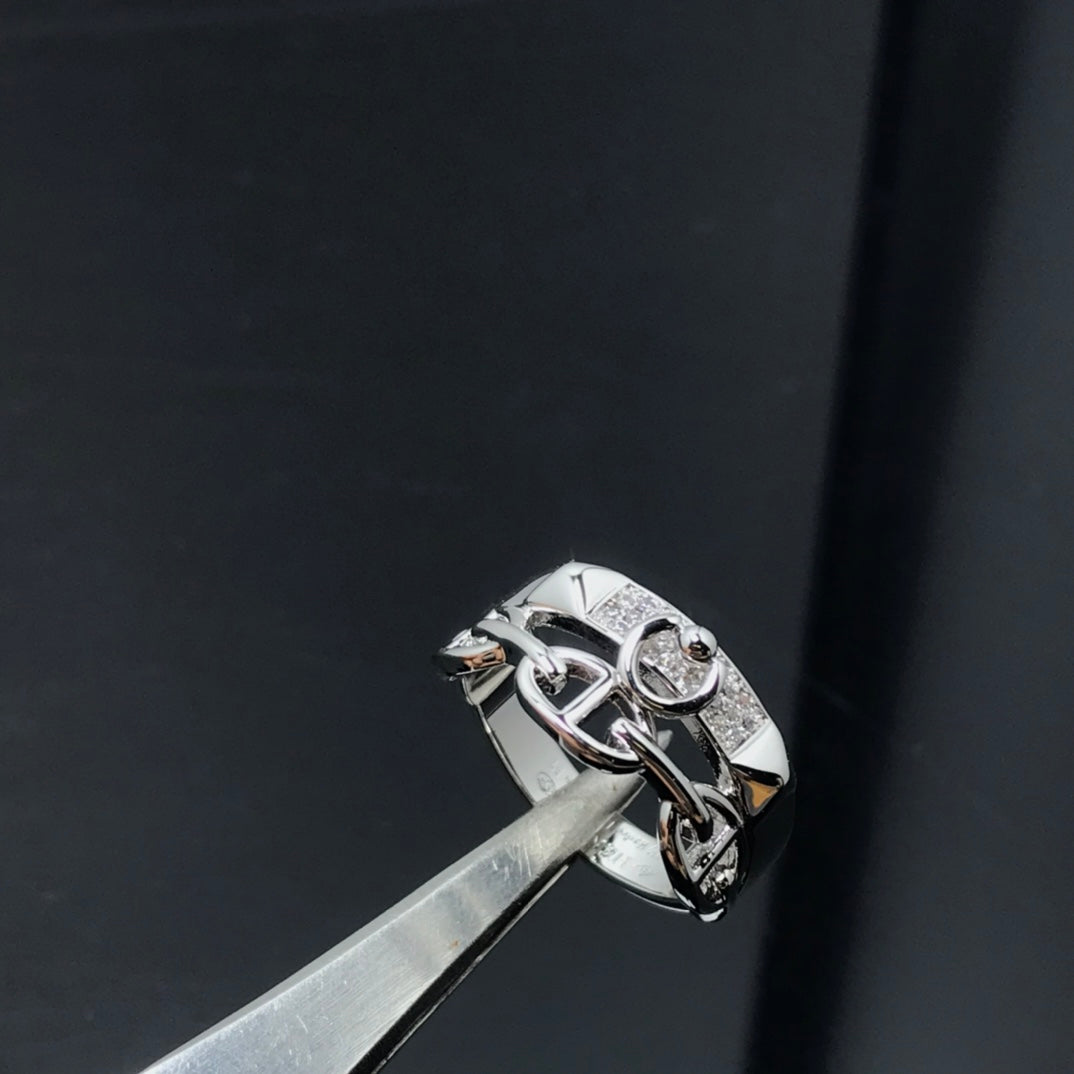 HERMES KELLY DIAMONDS RING