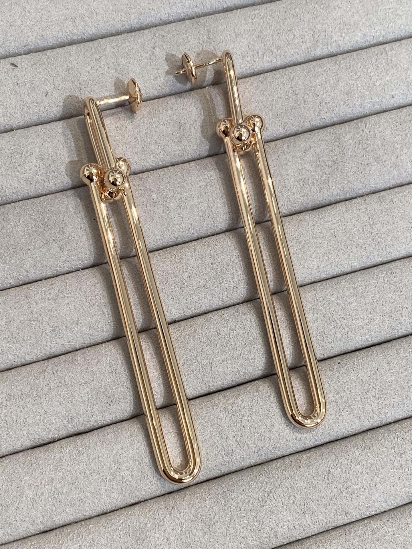 TIFFANY HARDWEAR DOUBLE LONG LINK EARRINGS