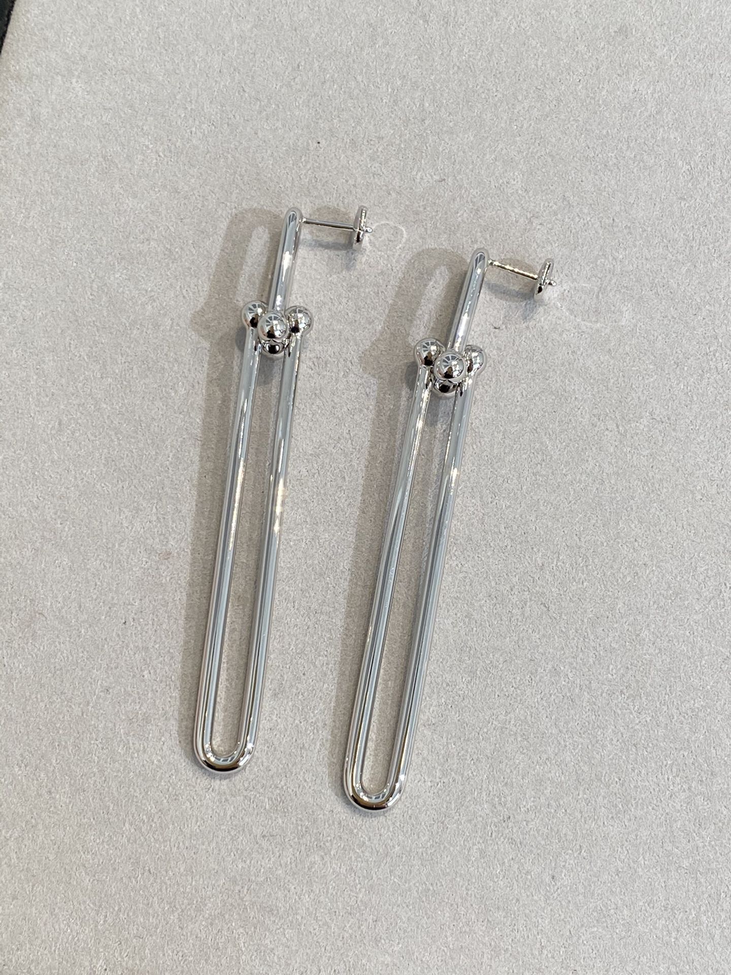 TIFFANY HARDWEAR DOUBLE LONG LINK EARRINGS