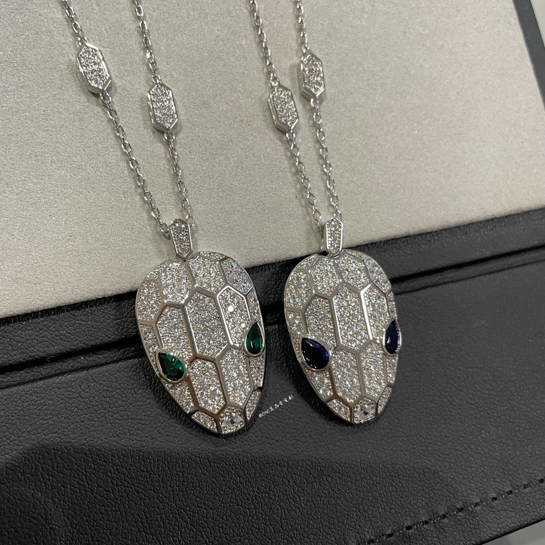 BVLGARI SERPENTS PEDANT DIAMOND NECKLACE