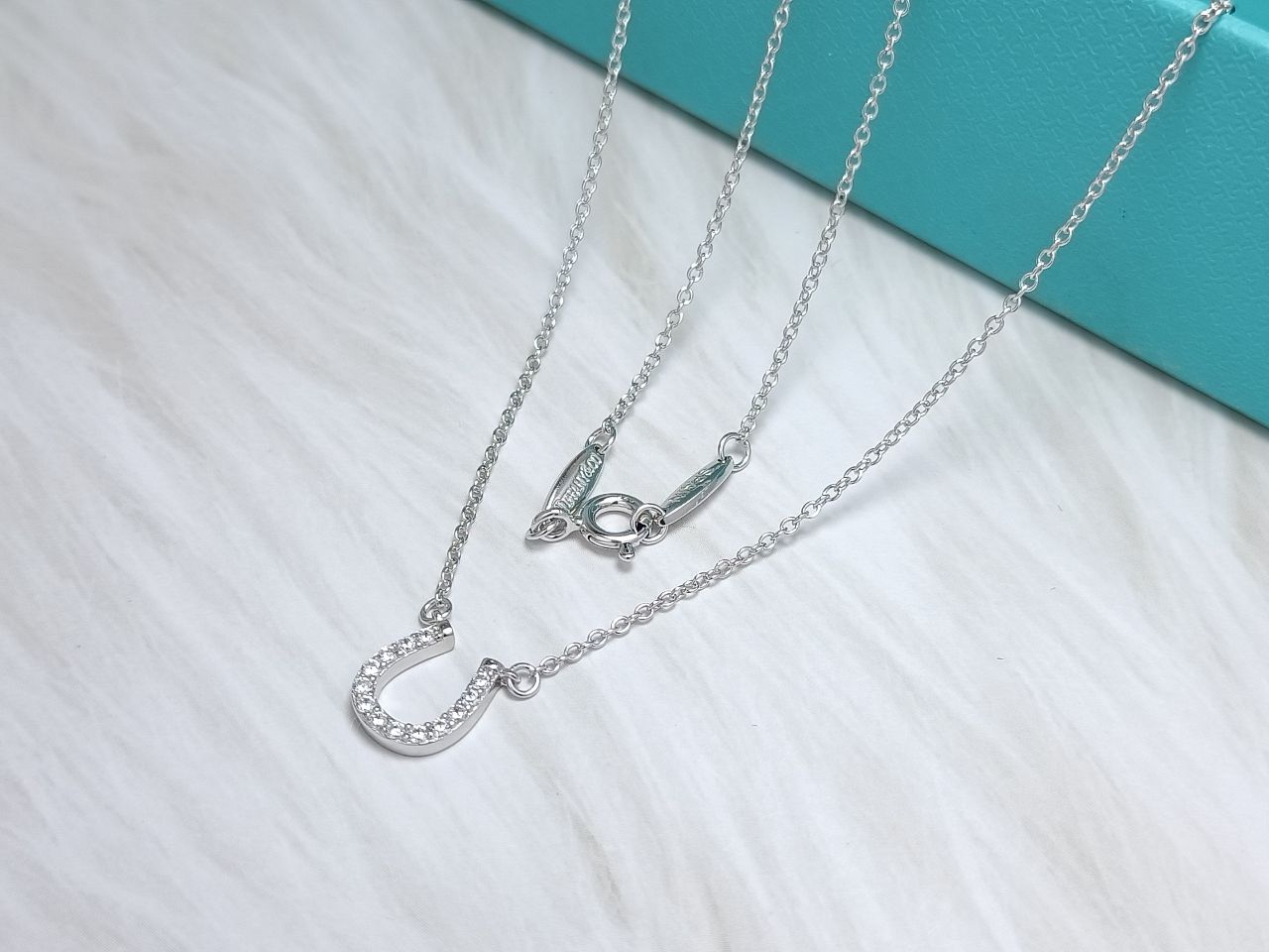 TIFFANY U PEDANT DIAMOND NECKLACE