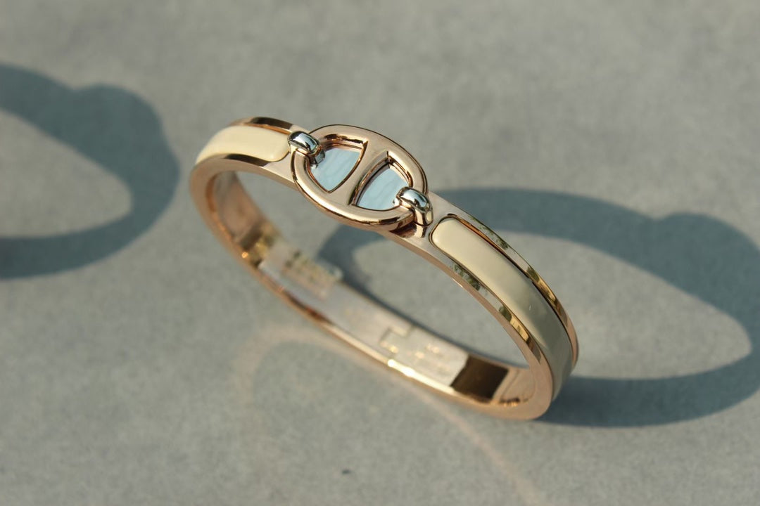 HERMES CLIC CHAINE PINK GOLD BRACELET