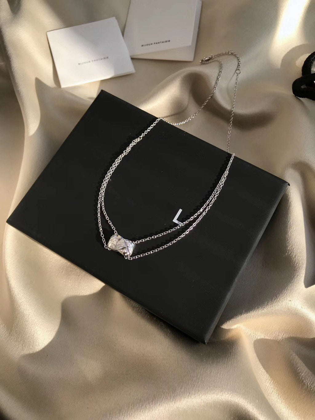 Chanel Crush Silver Diamond Necklace