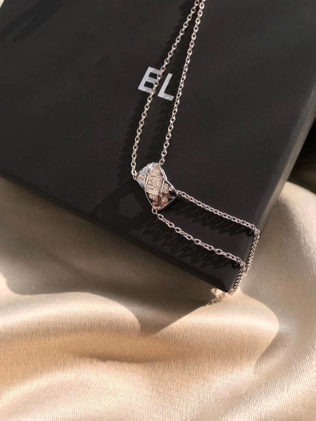 Chanel Crush Silver Diamond Necklace
