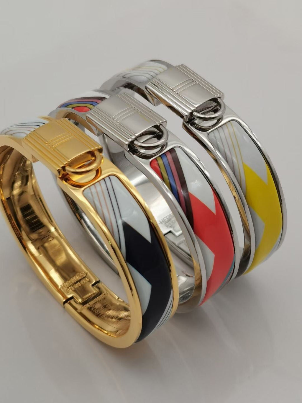 HERMES H LOCK MULTICOLOR BRACELET 12MM