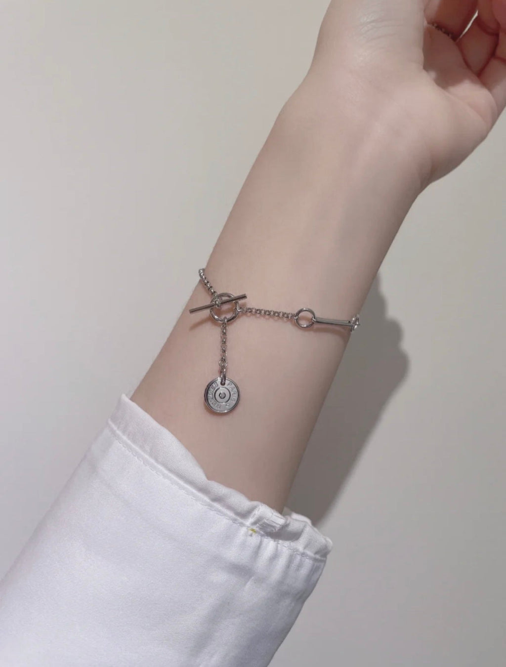 HERMES ECHAPPEE PINK GOLD BRACELET
