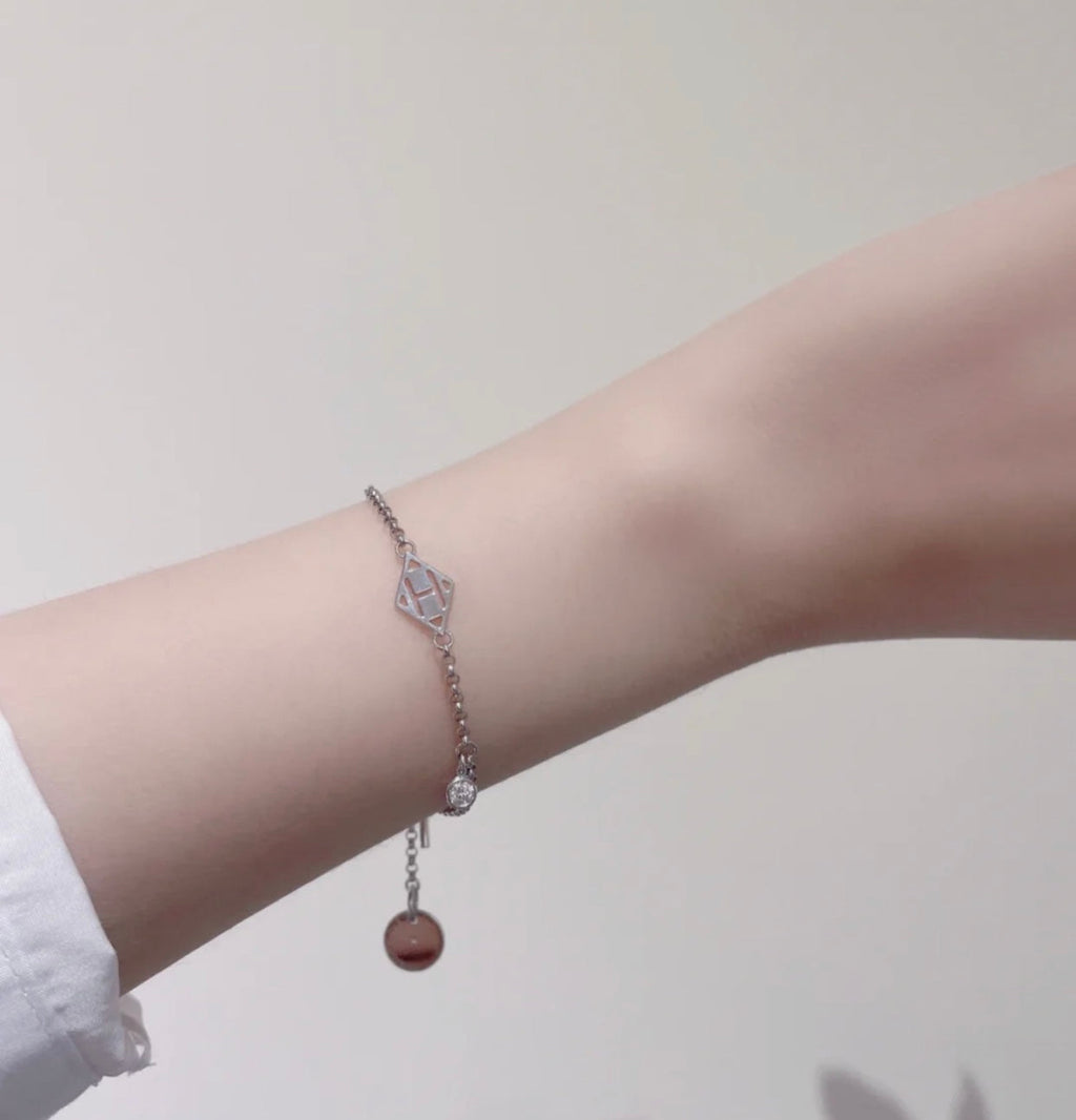 HERMES ECHAPEE PINK GOLD BRACELET