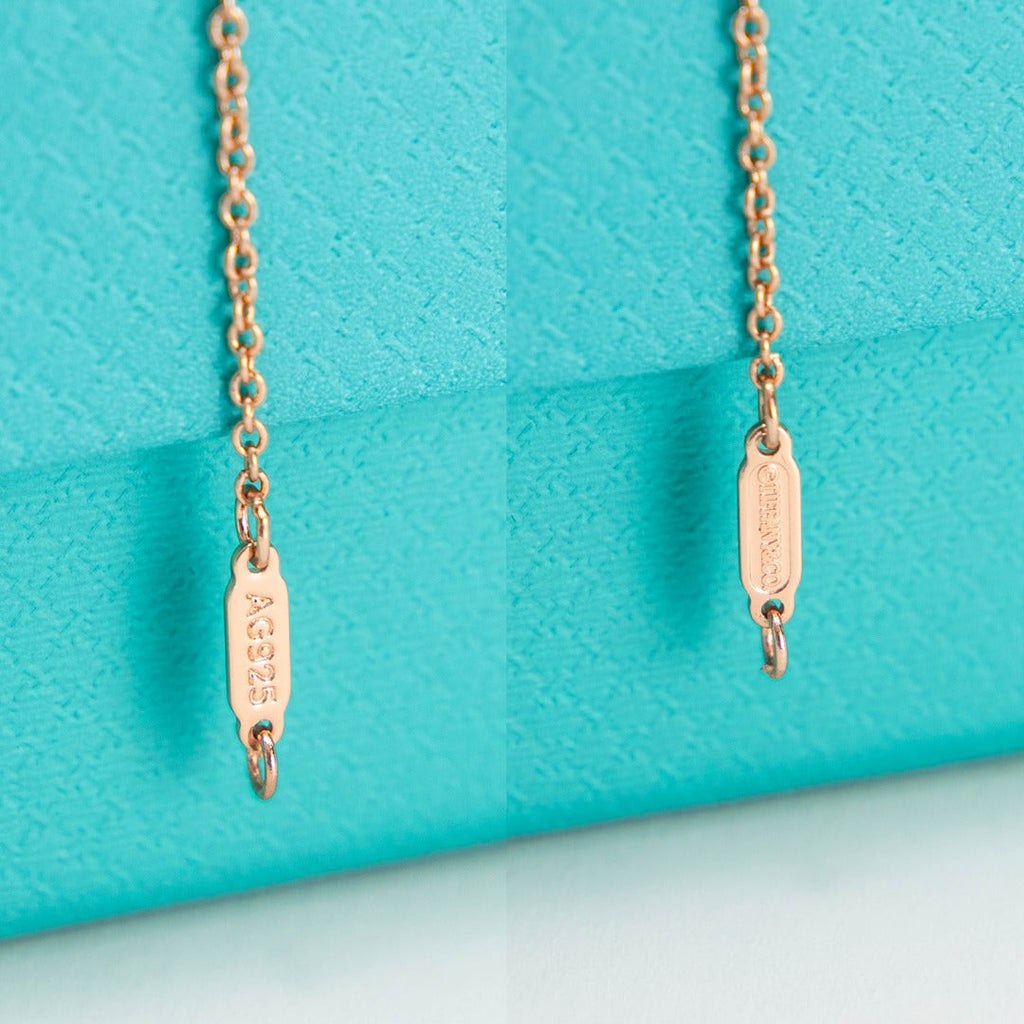 TIFFANY RIBBON NECKLACE BOW PENDANT DIAMOND CHARM CHAIN