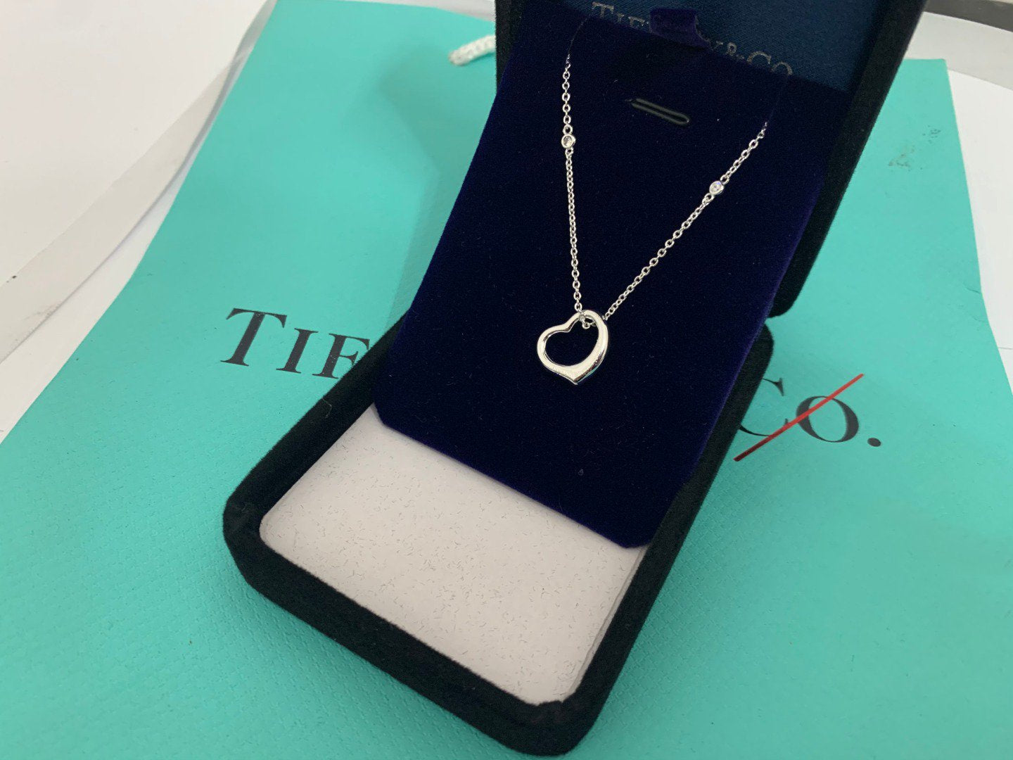 TIFFANY HEART NECKLACE PENDANT STERLING