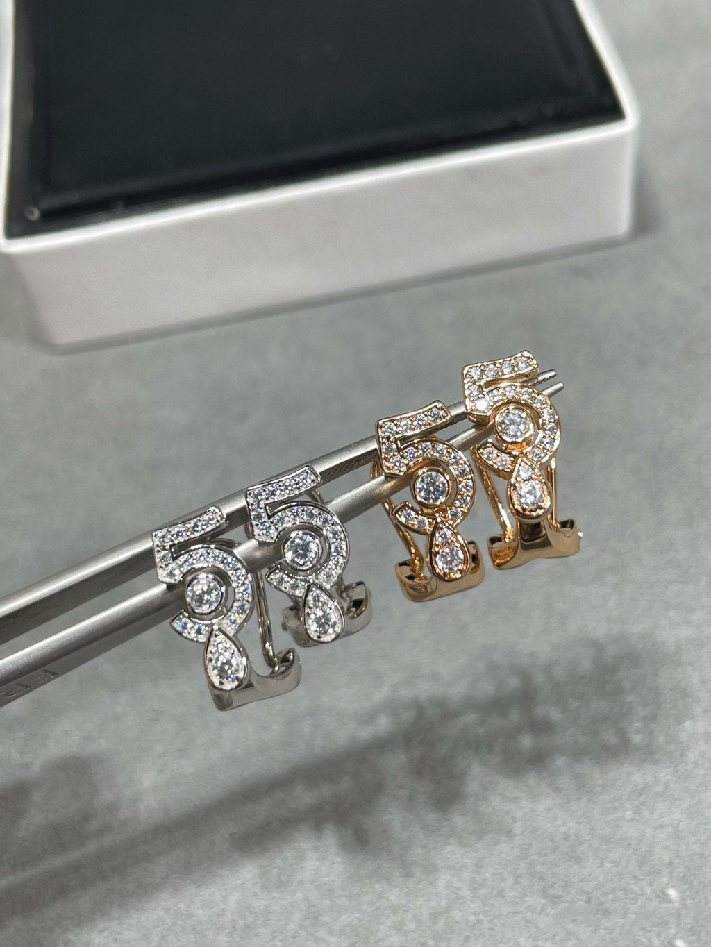 Chanel No5 Diamond Stud Earrings