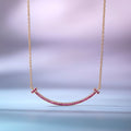 TIFFANY BIG SMILE PEDANT PINK DIAMOND NECKLACE