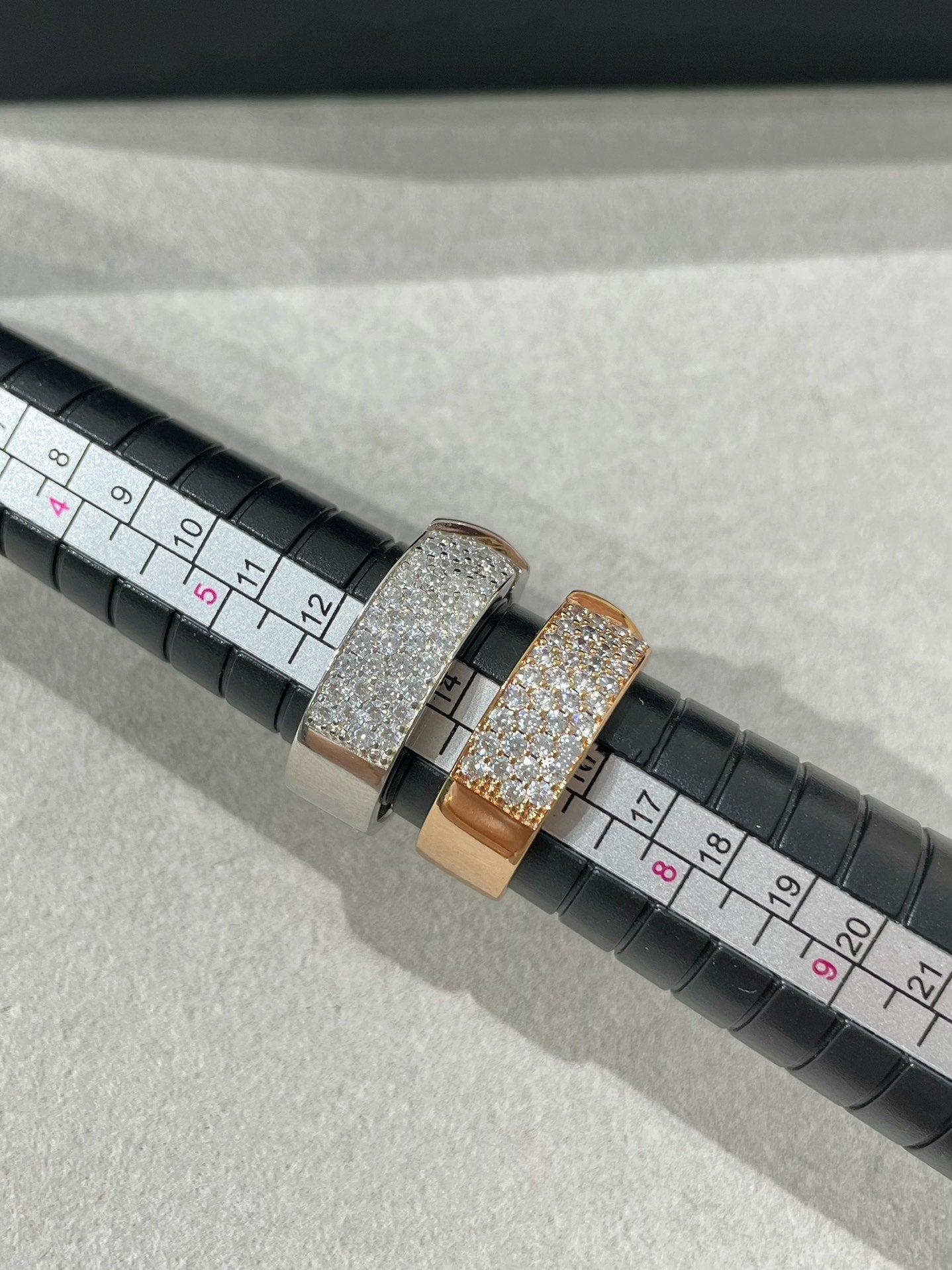 CHAUMET LIENS EVIDENCE PINK GOLD DIAMOND PAVED RING