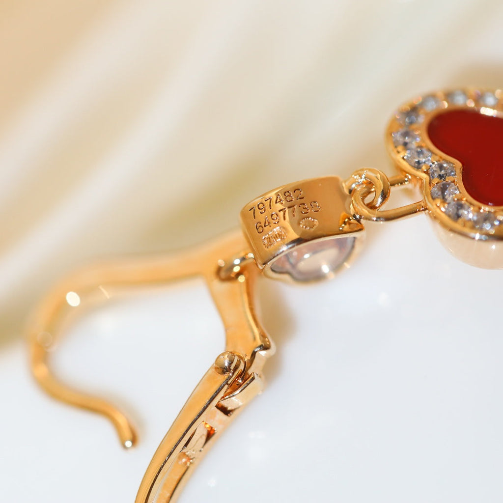 CHOPARD HAPPY HEART DIAMOND PINK GOLD EARRINGS