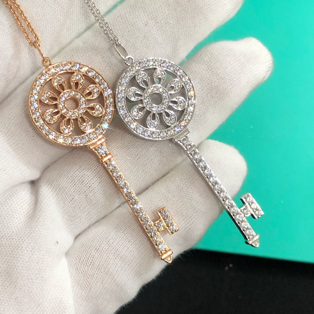 TIFFANY KEYS PETALS DIAMOND NECKLACE