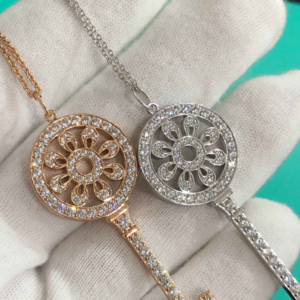 TIFFANY KEYS PETALS DIAMOND NECKLACE
