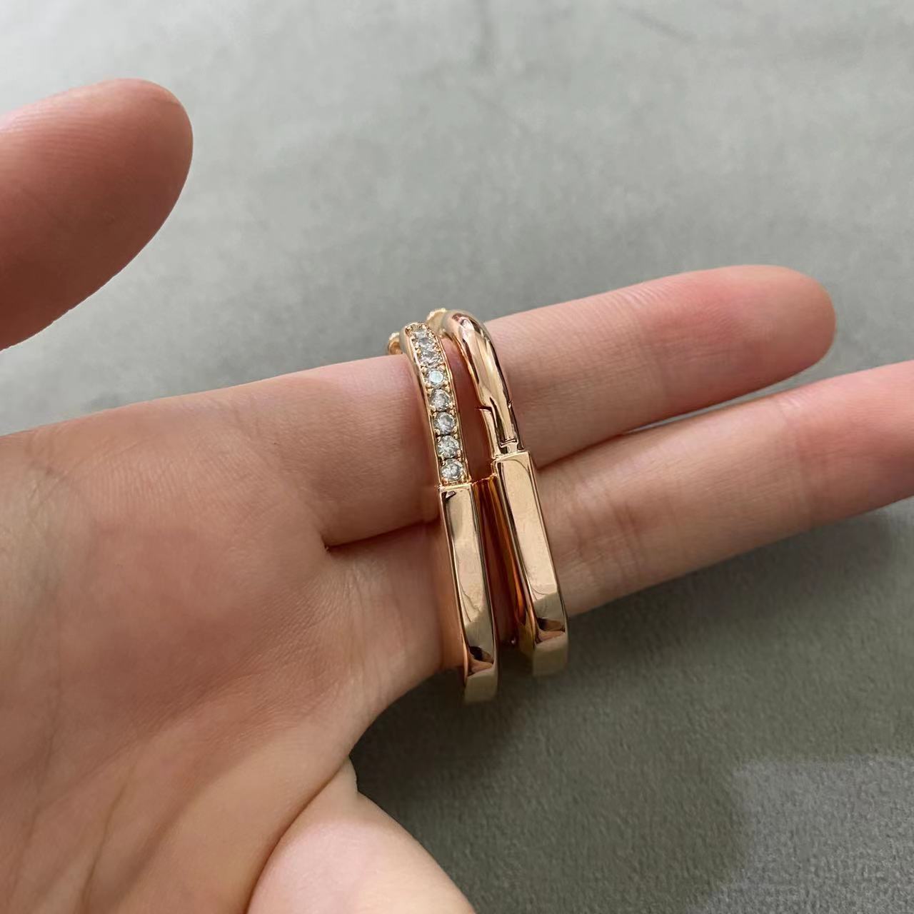 TIFFANY LOCK MEDIUM DIAMNOND EARRINGS