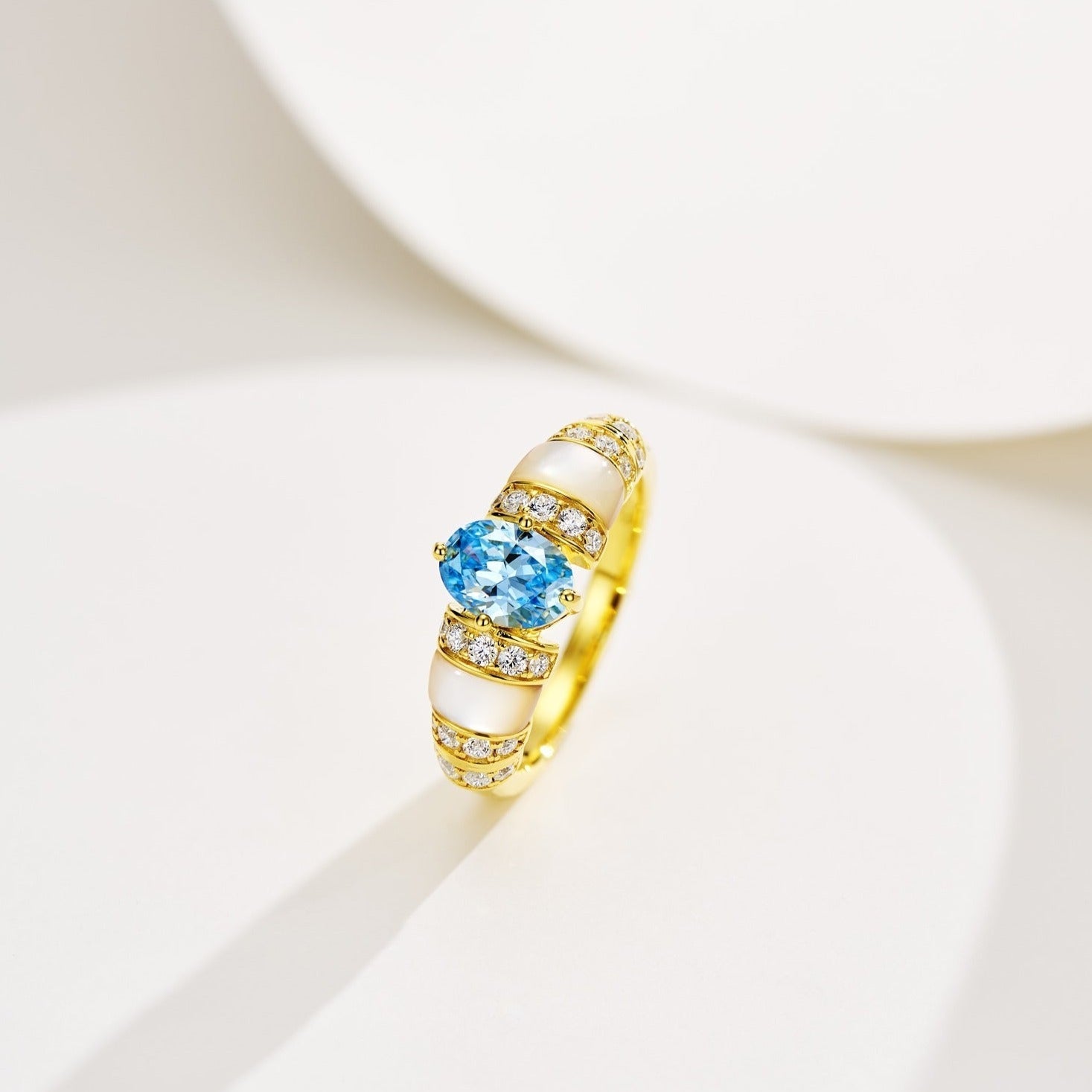 DIOR PARAIBA GOLD DIAMOND RING