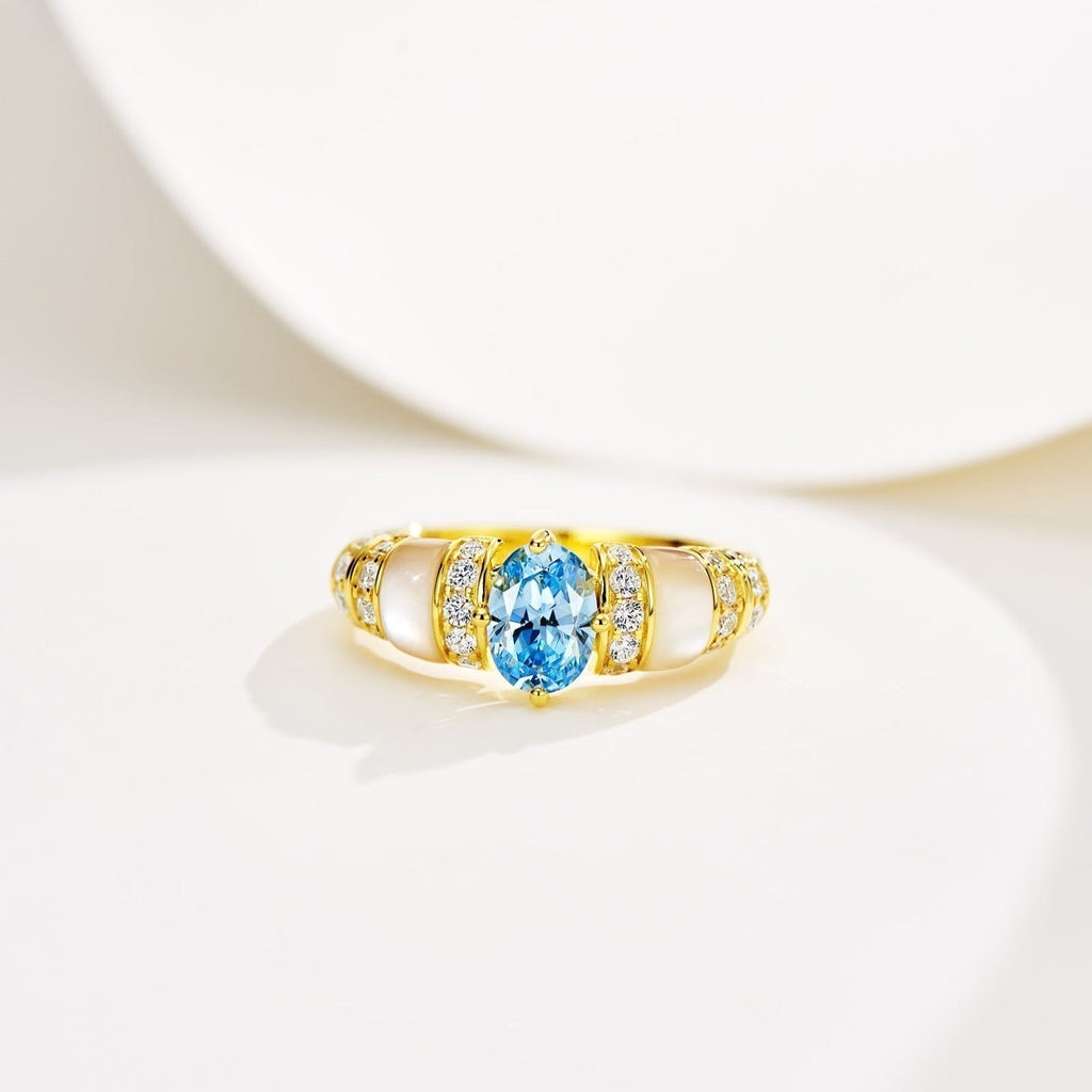 DIOR PARAIBA GOLD DIAMOND RING