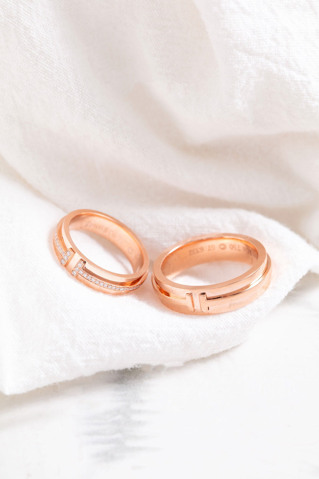 TIFFANY T PINK GOLD RING
