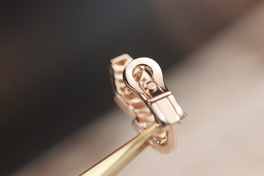 BVLGARI SERPENT PINK GOLD DIAMOND EARRINGS
