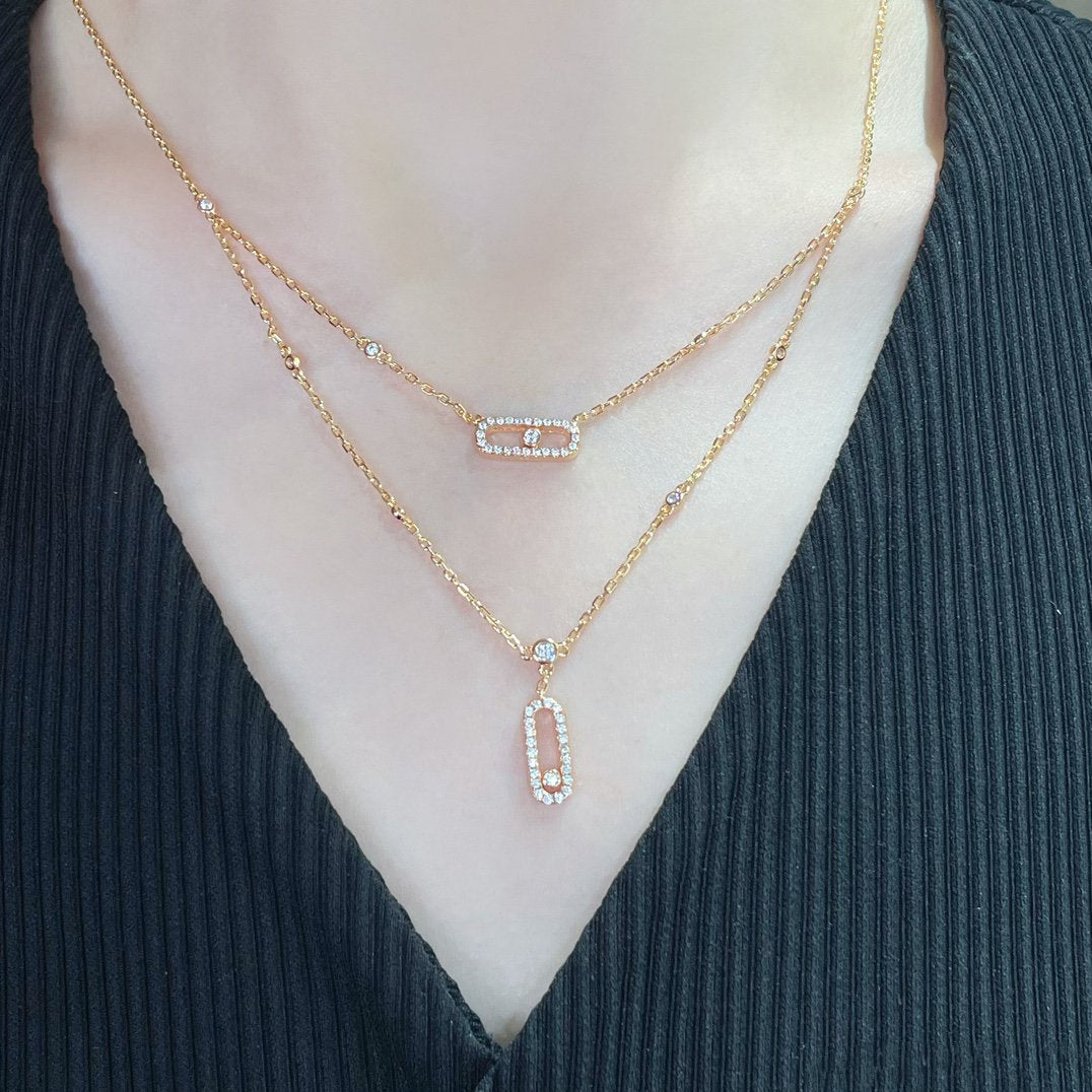 MESSIKA MOVE 2 ROW DIAMOND NECKLACE