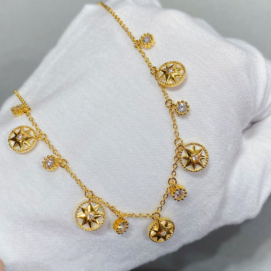 DIOR ROSE VENTS 5 MOTIF NECKLACE