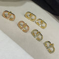 DIOR PETIT CD DIAMOND GOLD EARRINGS