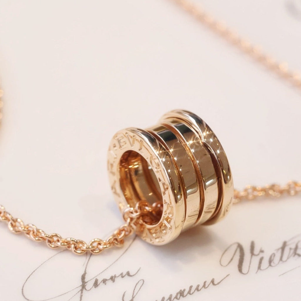 BVLGARI ZERO 1 PINK GOLD NECKLACE 1