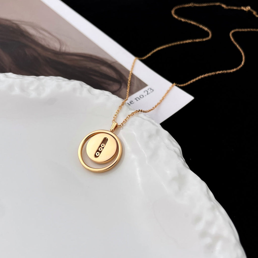 MESSIKA LUCKY MOVE MOP PINK GOLD NECKLACE
