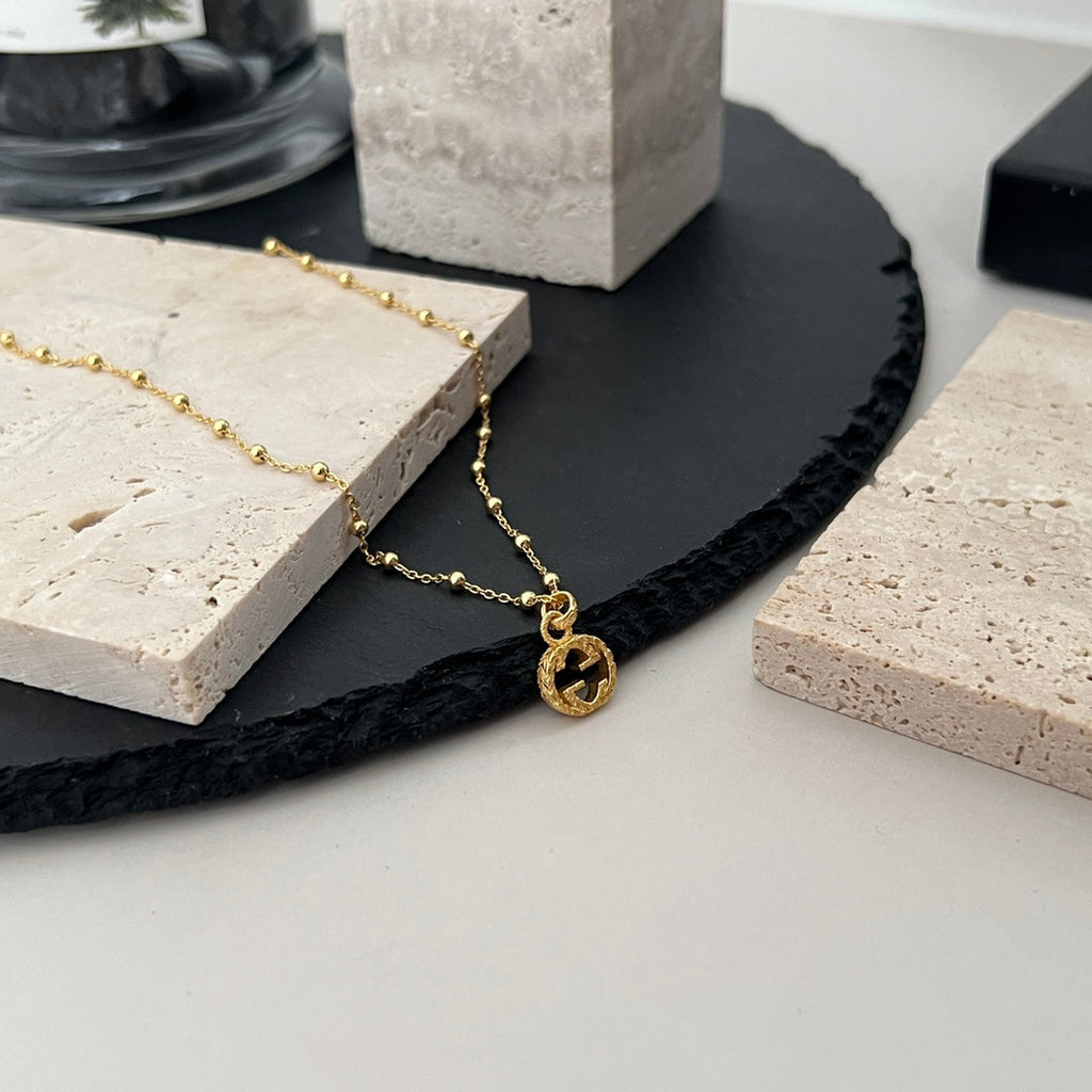 GUCCI GG BALL CHAIN GOLD NECKLACE