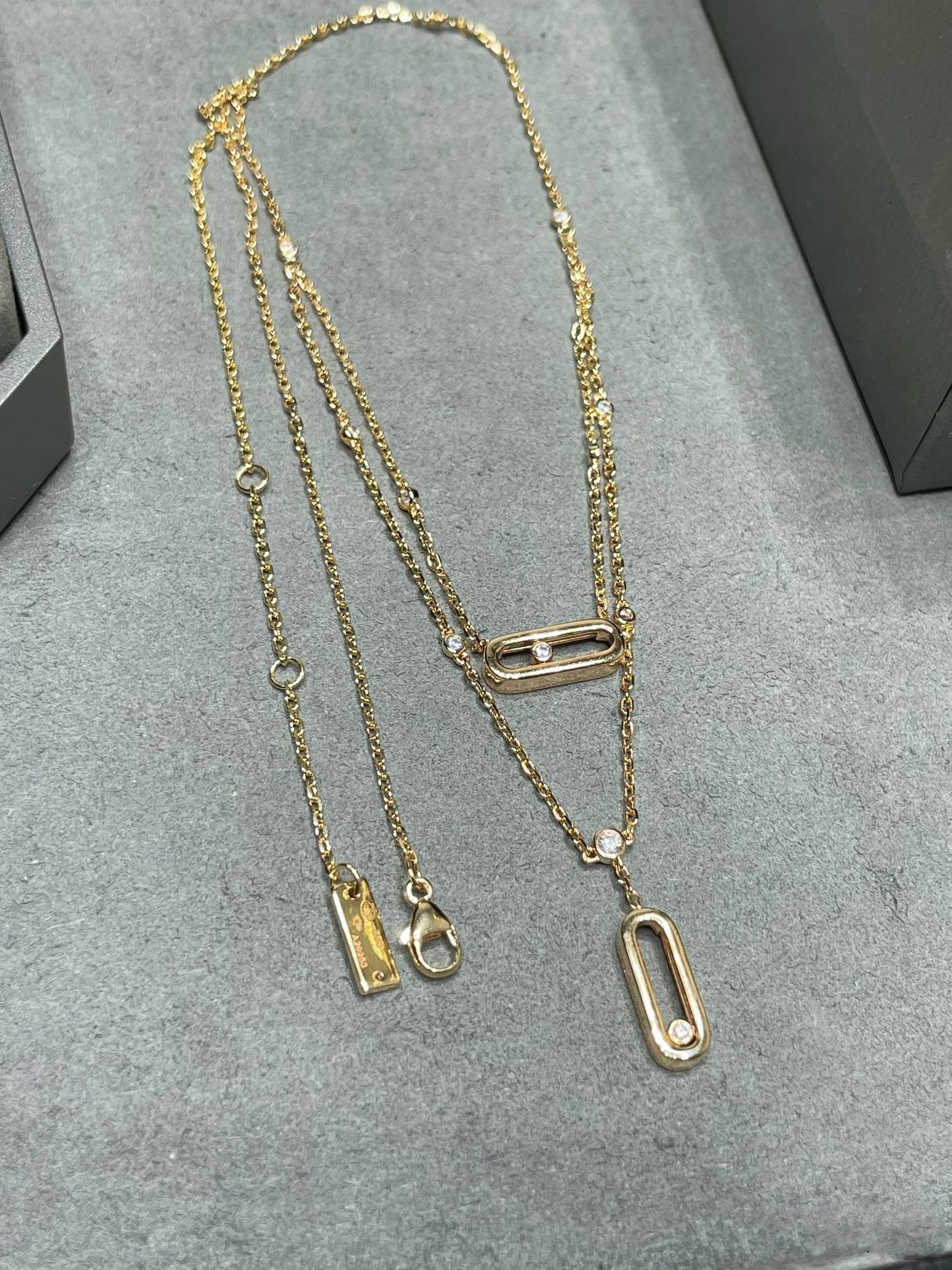 MESSIKA MOVE UNO 2 ROW DIAMOND NECKLACE