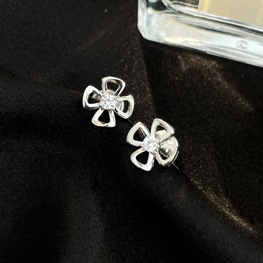 BVLGARI FIOREVER MINI DIAMOND STUD EARRINGS