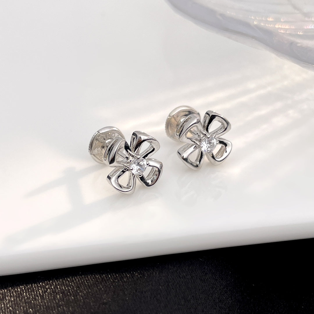 BVLGARI FIOREVER MINI DIAMOND STUD EARRINGS