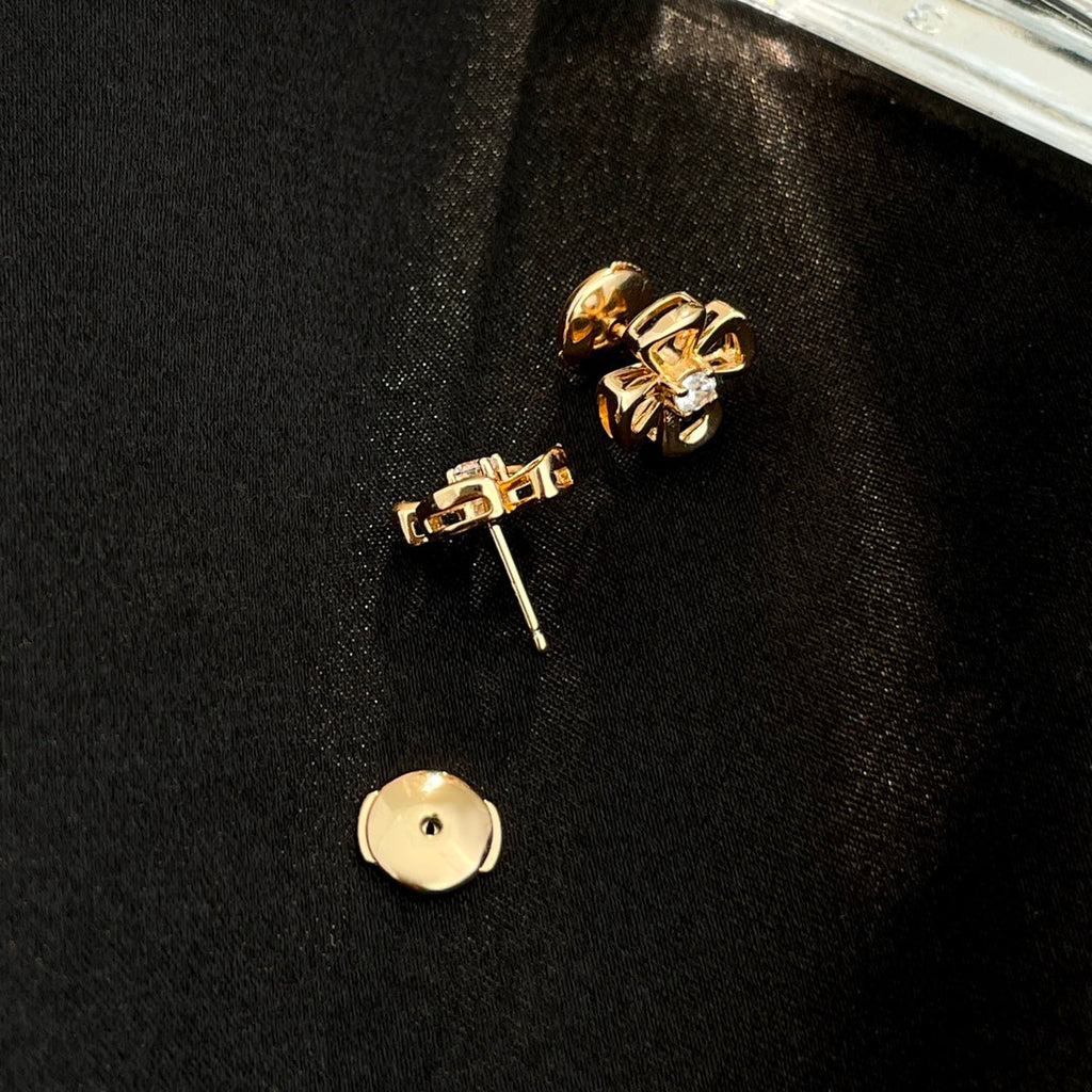 BVLGARI FIOREVER MINI DIAMOND STUD EARRINGS