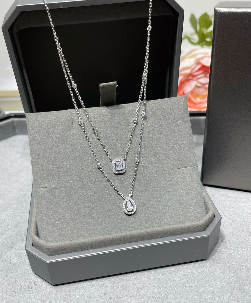 MESSIKA MY TWIN 2 ROW DIAMOND NECKLACE