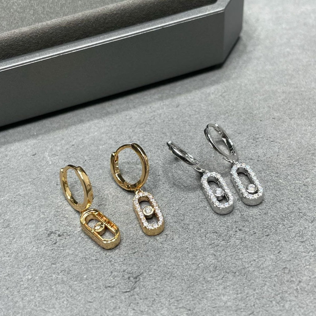 MESSIKA MOVE UNO HOOP DIAMOND EARRINGS