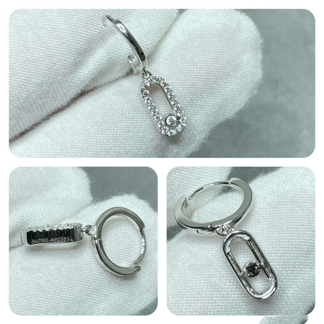 MESSIKA MOVE UNO HOOP DIAMOND EARRINGS