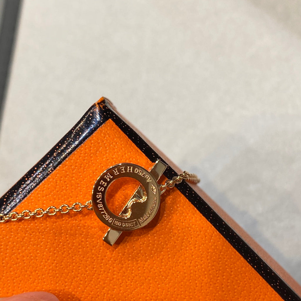 HERMES FINESSE PINK GOLD DIAMOND BRACELET