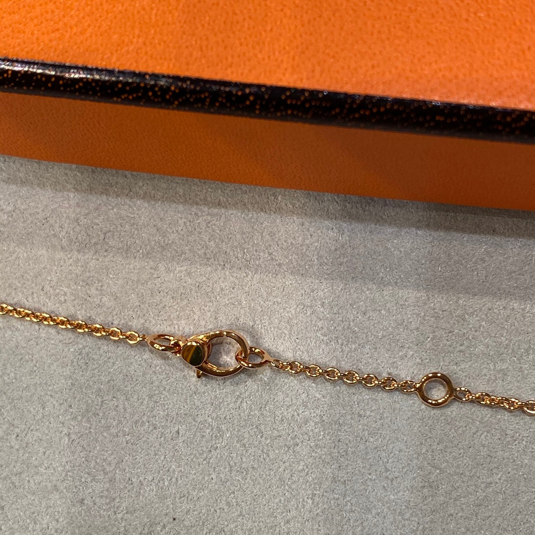 HERMES FINESSE PINK GOLD DIAMOND NECKLACE