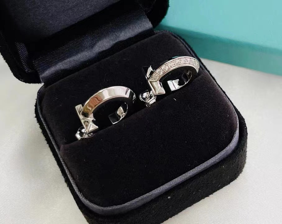 TIFFANY T1 HOOP DIAMOND EARRINGS