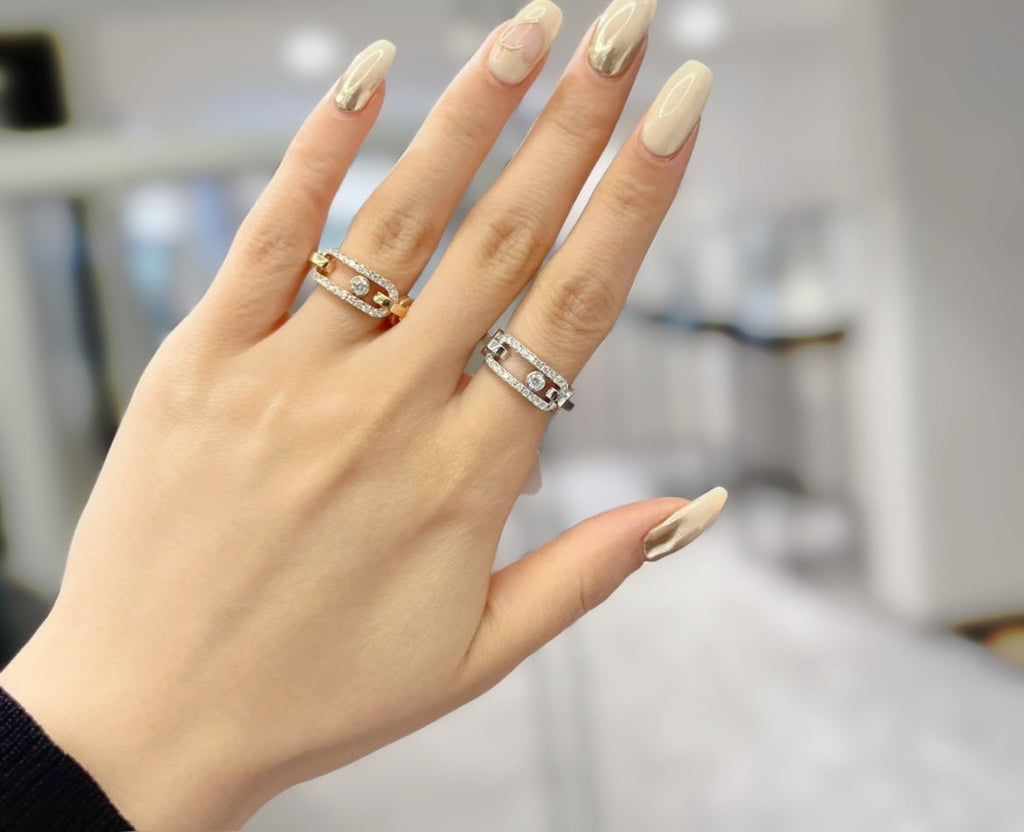 MESSIKA MOVE LINK DIAMOND PAVED RING